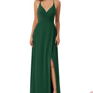 Azazie Davis Dark Green Dress